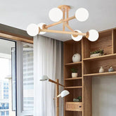 Triangle Interlacing Bedroom Wooden Flush Ceiling Lights - Clowas